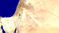 Jordan Satellite + Borders 1280x720